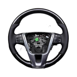 ชุดพวงมาลัยหนัง PU ไม้พีชสำหรับรถวอลโว่ <span class=keywords><strong>S60</strong></span> V40 V60 V90ดัดแปลงและอัปเกรดแล้ว - Product Image 1