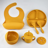 Ensemble de salle à manger pour enfants personnalisé, assiette et cuillère d'alimentation pour bébé en silicone de qualité alimentaire pour l'heure du repas des enfants