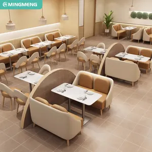 Toptan Modern restoran mobilya setleri Cafe Fast Food sedir koltuk kanepe Metal yemek masaları ve sandalye seti