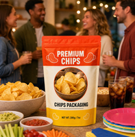 Sachets refermables personnalisés avec logo couleur pour snacks en poudre, anti-odeur, anti-humidité, qualité alimentaire, sacs PE à fond plat, imprimés en héliogravure avec fermeture éclair