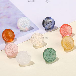 JD หินธรรมชาติควอทซ์หยกอะเวนติรีนอาเกตโอปอลลูกปัดทรงเมล็ดบัวจี้เสน่ห์หลวมสำหรับการทำเครื่องประดับ - Product Image 4