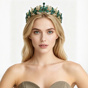 Diadème en cristal de luxe multicolore: <span class=keywords><strong>couronne</strong></span> florale rétro pour mariée/reconstitution historique/dîner/fête femmes - Product Image 2