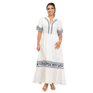 Elegante y Duradero Vestido Casual de Rayón Twill de 50 Pulgadas de Largo para Mujer - Product Image 1