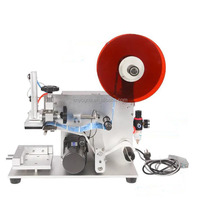 Machine d'étiquetage de table semi-automatique pour boîtes carrées, bocaux et bouteilles