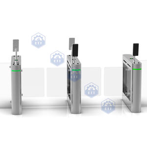 Swing Gate Pedestrian Turnstile QR Code RFID Card Attendance System Aço Inoxidável IP65 Proteção Anti-Tailgating para Escritório - Product Image 5
