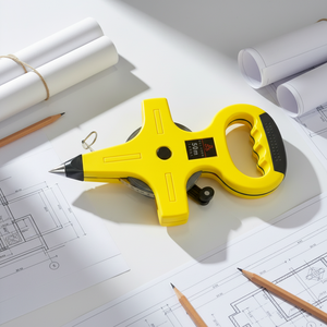 Ruban à mesurer à bobine ouverte, lame en acier inoxydable robuste, pour la mesure des terres - 30m 50m 100m métrique - Product Image 1