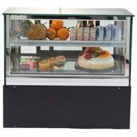 Vitrine Réfrigérée Droite Personnalisable pour Gâteaux avec Porte en Verre Trempé et Acier Inoxydable – Présentoir de Boulangerie