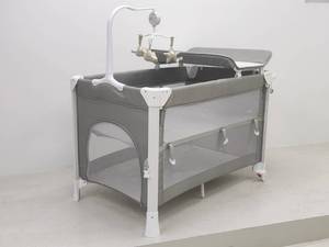 Lit bébé pliant moderne de haute qualité avec table à langer intégrée pour <span class=keywords><strong>chambre</strong></span>, hôpital ou parc - Product Image 2