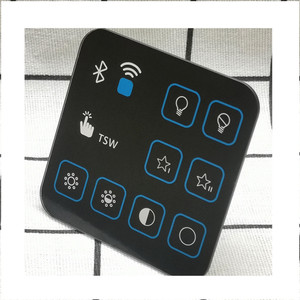 Customized Dimmable Touch Control Tempered Glass Panel Black Silk Screen Printing