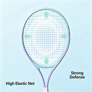 Raquette de tennis en fibre de carbone haute tension 60lbs pour un placement précis et des smashs puissants - Product Image 5