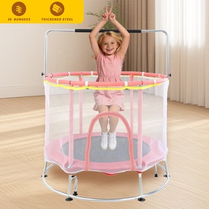 Trampoline pour enfants <span class=keywords><strong>de</strong></span> 48 pouces avec grande base ronde, barre horizontale, filet <span class=keywords><strong>de</strong></span> sécurité, trampoline <span class=keywords><strong>de</strong></span> saut intérieur/extérieur - Product Image 3