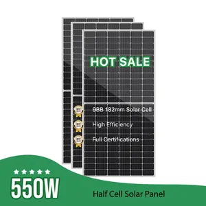 TDC panel surya monokristalin, 530w 540 550w 48v potongan setengah sel 144 w 560w tipe N 580 watt