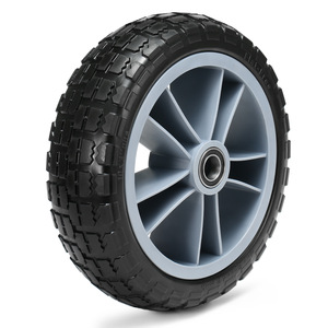 Solid Polyurethane Wheel 10 Inch PU <b>Foam</b> Caster For Kayak Trailer With PP Spokes Airless Tire - Product Image 2