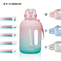 Bouteille de sport personnalisée Yiben avec logo, sans BPA, en plastique, avec paille, pour boire de l'eau