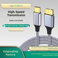 Cable de Disco Duro USB C a Micro USB 3.0 B, Cable de Datos USB C a Micro B para Discos Duros Externos WD Elements, Seagate y Samsung