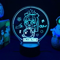 Lampe 3D pour enfants, filles, anime, Blackpink Lisa, Corée