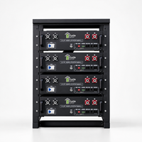 Système de batterie solaire LiFePO4 monté sur rack, 6000 cycles, boîtes de batterie sur rack pour stockage d'énergie résidentiel avec protection BMS