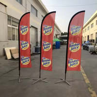 Drapeau publicitaire personnalisable de style rétro pour salon de coiffure, plume avec logo, 7,5 pi x 13 pi, pour décoration extérieure