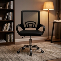 Chaise de bureau pivotante réglable en maille avec accoudoirs, chaise d'ordinateur roulante pour le lieu de travail – Vente chaude directe usine