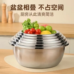 Stainless Steel <b>Colander</b> Vegetable Washing Basin Drain Basket Kitchen Rice <b>Strainer</b> 304 Metal Fine Mesh Even Holes - Product Image 3