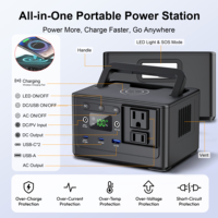 Mini Centrale Électrique Solaire OEM 150W 250W 350W LiFePO4 Multi-Ports avec Charge Sans Fil MPPT pour Camping, Voyage et Alimentation d'Urgence