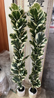Arbre artificiel en figuier à feuilles de violon de 145 cm x 120 cm, bonsaï en figuier
