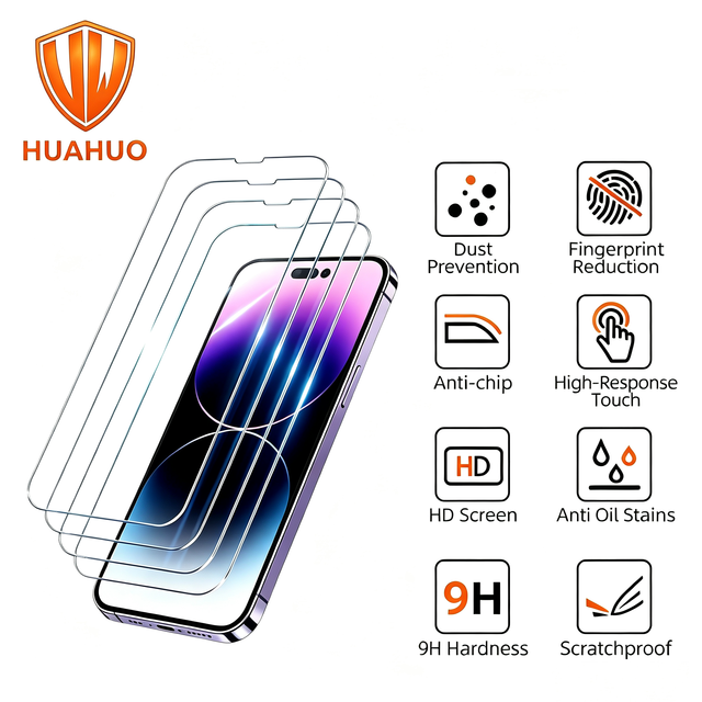 9H 2.5D 0.33mm Thick Transparent HD Clear Anti-Scratch Anti-Shock Anti-Fingerprint Tempered Glass Screen Protector for iPhone 18