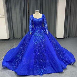 Vestido de Quinceañera Azul Rey de Lujo Lsany276, Vestido de Princesa con Lentejuelas y Cuentas Brillantes, Vestido de Fiesta de 15 Años, Jancember - Product Image 2