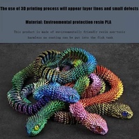 AiJH Vente en gros Figurine serpent imprimée en 3D, Articulation mobile 3D pour animaux de compagnie, Jouets serpent articulés, Cadeau