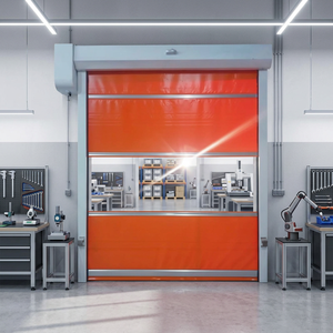 <span class=keywords><strong>Puerta</strong></span> Rápida <span class=keywords><strong>Enrollable</strong></span> de PVC para <span class=keywords><strong>Ducha</strong></span> de Aire, <span class=keywords><strong>Puerta</strong></span> Industrial Automática de Alta Velocidad con Cortina de Luz de Seguridad - Product Image 1