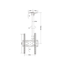 Soporte de Pared para TV VESA de Acero Laminado en Frío 200X200 25" Inclinable 25 400X400, Soporte de Techo LCD, Soporte LED, Soporte para Plasma