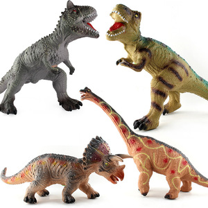 Jouet dinosaure en caoutchouc souple grand format Xinhen avec effets sonores, modèle animal Triceratops dragon mutant, ensemble souple - Product Image 1