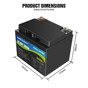 Eu Stock 12v 50ah Lifepo4 Battery Akku 50ah Deep Cycles Lithium Battery Pack For Electric Cars