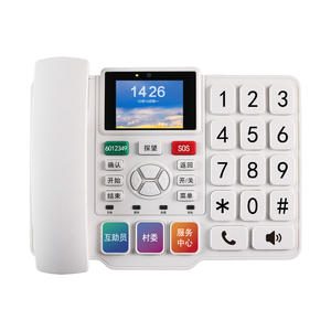 Haut-parleur mains libres <span class=keywords><strong>à</strong></span> gros boutons FM avec capteurs Cadran rapide/Appel SOS pour les maisons de retraite pour personnes âgées Bureau <span class=keywords><strong>Téléphone</strong></span> sans fil <span class=keywords><strong>fixe</strong></span> - Product Image 1