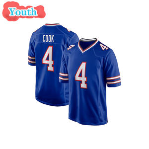 قميص رياضي للأطفال عالي الجودة بالجملة، قميص بوفالو رقم 0 كولمان، رقم 4 كووك، رقم 17 جوش ألين، قميص رياضي مطرز للشباب - Product Image 6