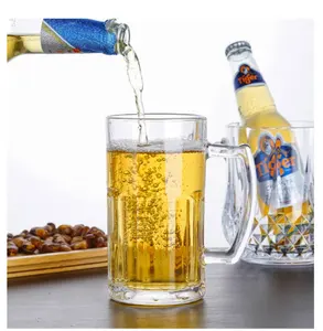 KDG Brand 500ml Custom Logo Glassware Crystal Drinking Glass Cup Glass Mug Clear Beer Glass