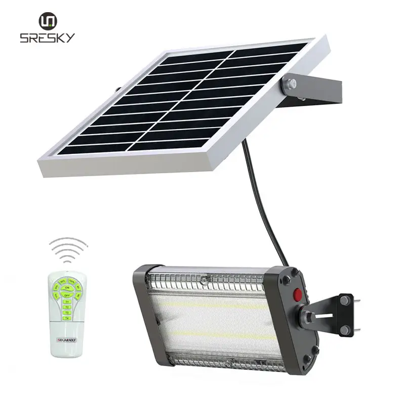 Sresky high power energy saving rechargeable solar outdoor flood light IP65 garden led solar wall light 10W 50W