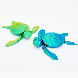Souvenirs d'aquarium d'animaux marins, modèle d'impression 3D personnalisé, dinosaure à articulations mobiles, tortue de mer, jouet, décorations de bureau - Product Image 5