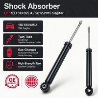 Amortisseur arrière, amortisseur de suspension, pièces de rechange pour VW Sagitar Jetta A5 A6 Golf Mk5 Mk6 Plateforme PQ35