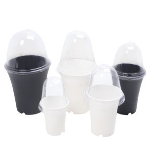 Plastic <b>Pot</b> Round Size With Breathable Cover For Home Gardening Desktop Use - Product Image 2