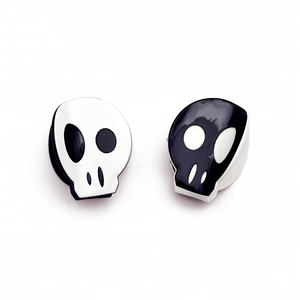 Pinces à cheveux en acétate de style punk européen et américain, crâne, accessoires de cheveux originaux et personnalisés, vente en gros. - Product Image 1