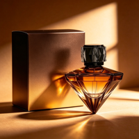 Flacon de parfum vert transparent personnalisé, haute qualité, luxe, 70 ml, flacon de parfum en verre transparent avec bouchon noir en plastique