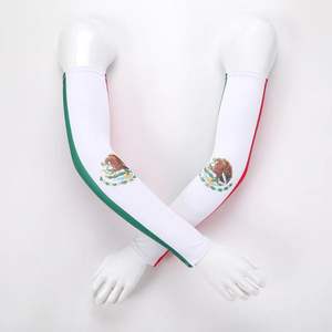 Maniche Personalizzabili in Seta Ghiaccio con Bandiera Brasiliana per Calcio e Sport all'Aperto, Protezione Solare - Product Image 6