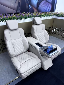 Asientos de cuero eléctricos VIP de lujo mejorados para Toyota LC300 Lexus LX570/LX600 Patrol 200-Up, piezas de asiento de coche reclinable trasero de 4 asientos - Product Image 4