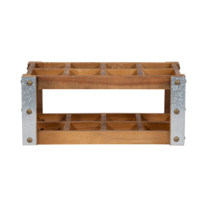 Kit de Barman de Madera con Detalles Metálicos, Soporte de Almacenamiento para Bar en Casa, Organizador de Herramientas para Cócteles, Diseño Rectangular - Product Image 1