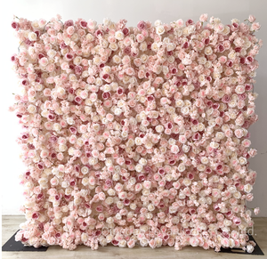 Flower Wall <strong>Backdrop</strong> Decor Wall Flower Wedding <strong>Party</strong> Event Fabric Wall Flower Panel <strong>Backdrop</strong> With Stand - Product Image 5