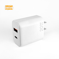 Chargeur rapide USB-C PD QC3.0 20W personnalisé en gros, matériau ABS+PC ignifuge pour téléphone portable et ordinateur portable, protection OTP/OVP, respectueux de l'environnement