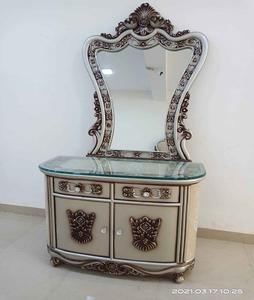 Tocador Multifuncional de Estilo Tradicional con Espejo y Taburete, Diseño Popular, Tocador con Almacenamiento para Maquillaje - Product Image 3