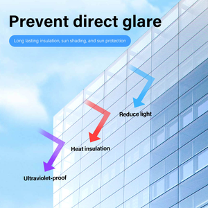 فيلم طاقة شمسية فضي رؤية * 30 م اتجاه واحد تجاري 1 طبقة كربون نافذة زجاجية للبناء الشمسي - Product Image 2