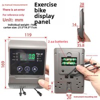 Console de vélo d'appartement avec écran numérique, support pour smartphone/tablette, moniteur de fréquence cardiaque, compteur de vitesse - Équipement de fitness électronique